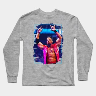 LA Knight \ Brush Art \\ WWE Long Sleeve T-Shirt